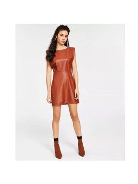 En Saison Vegan Leather Dress NWT